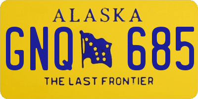 AK license plate GNQ685