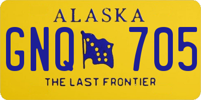 AK license plate GNQ705