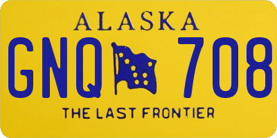 AK license plate GNQ708