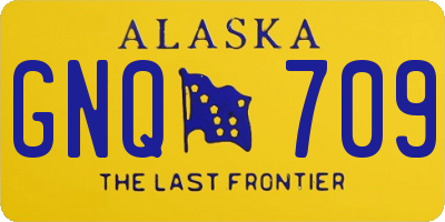 AK license plate GNQ709