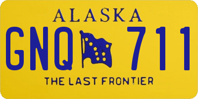 AK license plate GNQ711