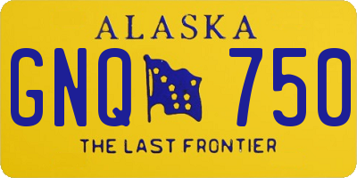 AK license plate GNQ750