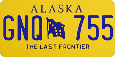 AK license plate GNQ755