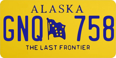 AK license plate GNQ758
