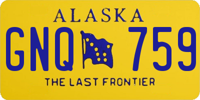AK license plate GNQ759