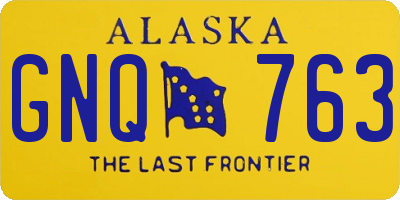 AK license plate GNQ763