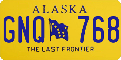 AK license plate GNQ768