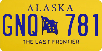 AK license plate GNQ781