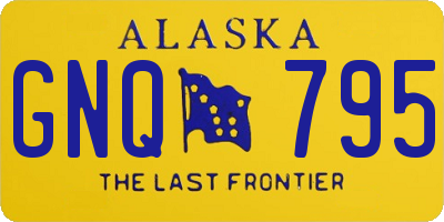 AK license plate GNQ795