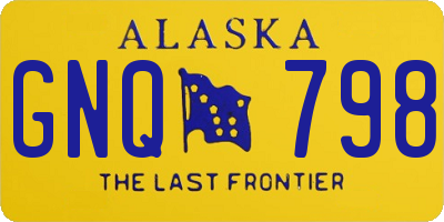 AK license plate GNQ798