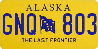 AK license plate GNQ803