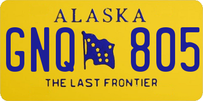 AK license plate GNQ805