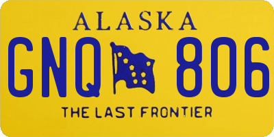 AK license plate GNQ806