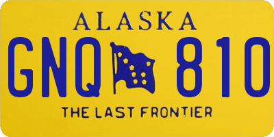 AK license plate GNQ810