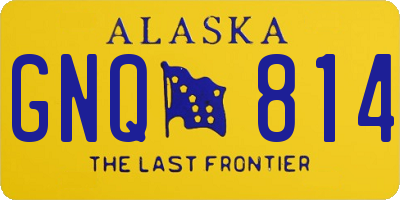 AK license plate GNQ814