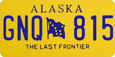 AK license plate GNQ815