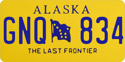 AK license plate GNQ834