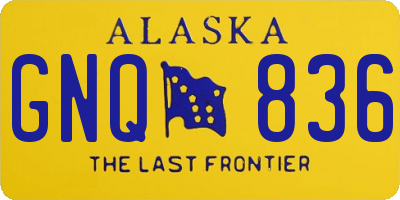 AK license plate GNQ836