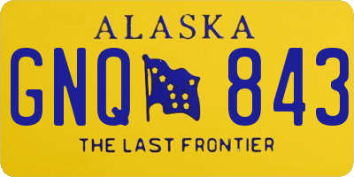 AK license plate GNQ843