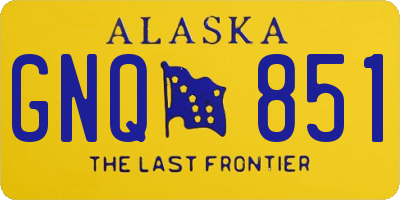 AK license plate GNQ851