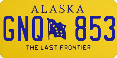 AK license plate GNQ853