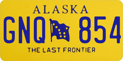 AK license plate GNQ854