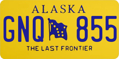 AK license plate GNQ855