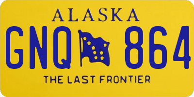 AK license plate GNQ864