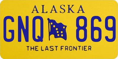AK license plate GNQ869