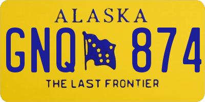 AK license plate GNQ874