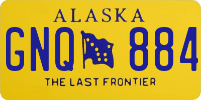 AK license plate GNQ884