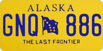 AK license plate GNQ886
