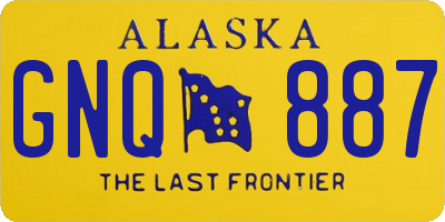 AK license plate GNQ887