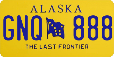 AK license plate GNQ888