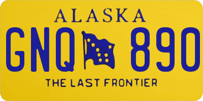 AK license plate GNQ890