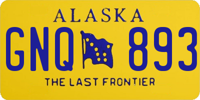 AK license plate GNQ893