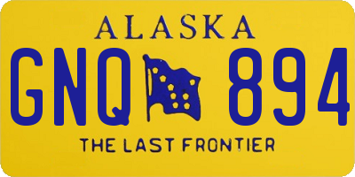 AK license plate GNQ894
