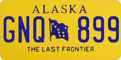 AK license plate GNQ899