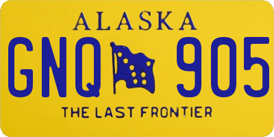 AK license plate GNQ905