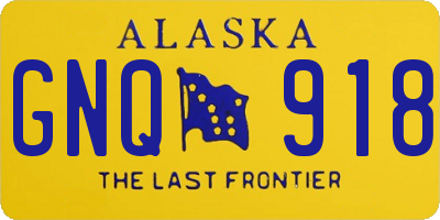 AK license plate GNQ918