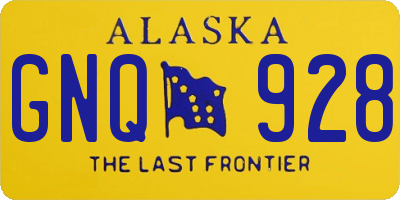 AK license plate GNQ928