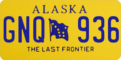 AK license plate GNQ936