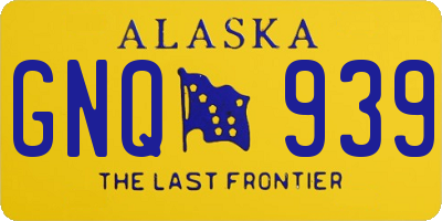 AK license plate GNQ939