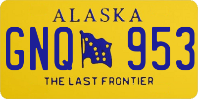AK license plate GNQ953