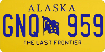 AK license plate GNQ959