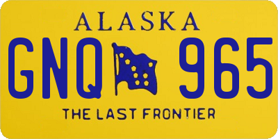 AK license plate GNQ965