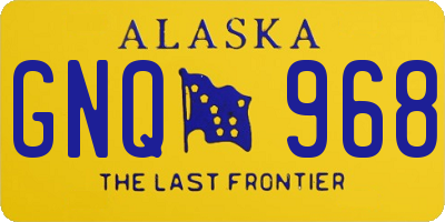AK license plate GNQ968