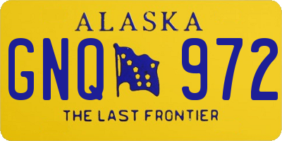 AK license plate GNQ972