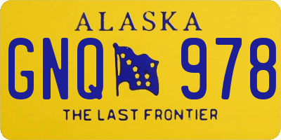 AK license plate GNQ978