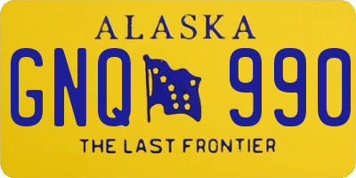 AK license plate GNQ990